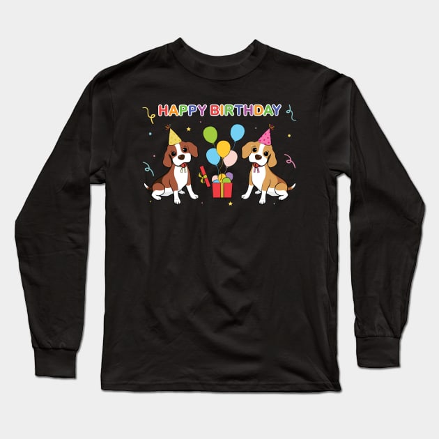 Dog Birthday Long Sleeve T-Shirt by Anicue